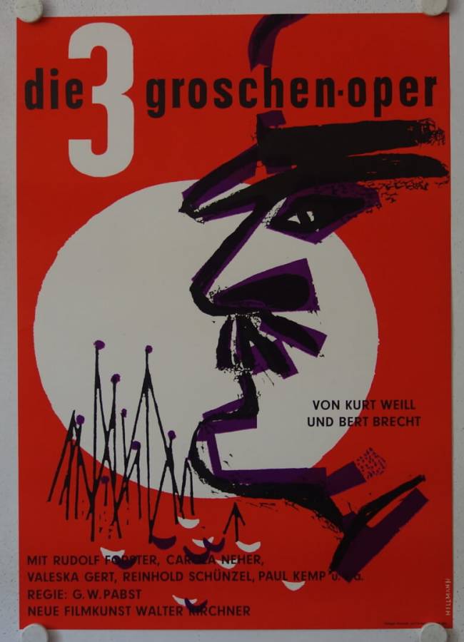 Die Dreigroschenoper originales deutsches Filmplakat (R55)